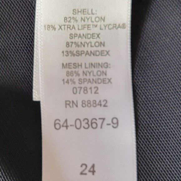 Aquabelle Swimsuits for All Plus Size Tankini Top with Mesh Inset Size 24 - Picture 9 of 10